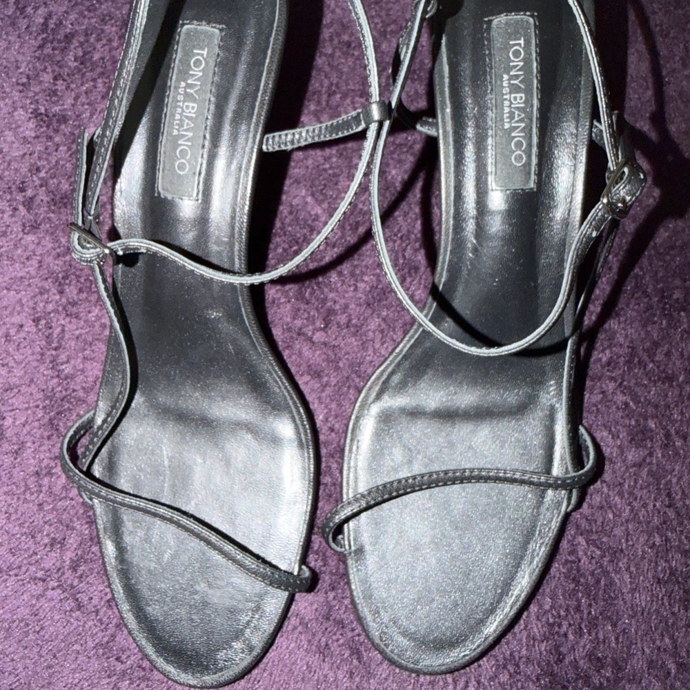 Tony Bianco Elegant Black Strappy Heels